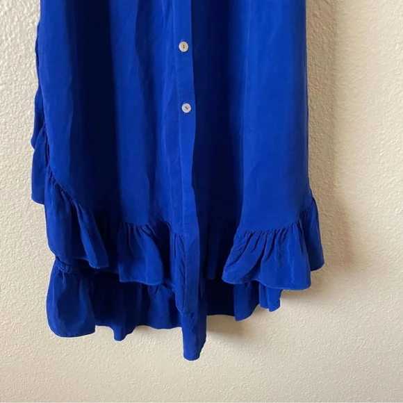 Anthropologie Corey Lynn Calter Ruffle Hem Midi Shirt Dress - Picture 6 of 11